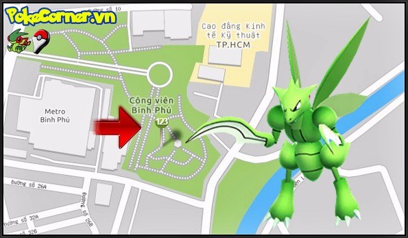 1 - Công viên Bình Phú - Scyther - 123 - Tổ Pokemon Go thứ 18 - PokeCorner.vn - PokeCorner247 - Pokemon Go Plus - Mô hình Pokemon Takara TOMY