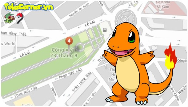 8_HCM - Công viên 23 tháng 9 Charmander 4 - Tổ Pokemon Go thứ 19 - PokeCorner.vn - PokeCorner247 - Pokemon Go Plus - Mô hình Pokemon Takara Tomy - Hướng dẫn Pokemon Go