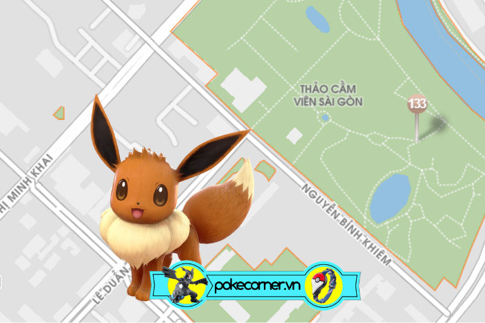 02 - Thảo cầm viên Sài Gòn - Eevee - 133 - PokeCorner - PokeCorner.vn - Pokemon GO Plus - Mô hình Pokemon Takara Tomy - Móc khóa Pokemon Metal charm