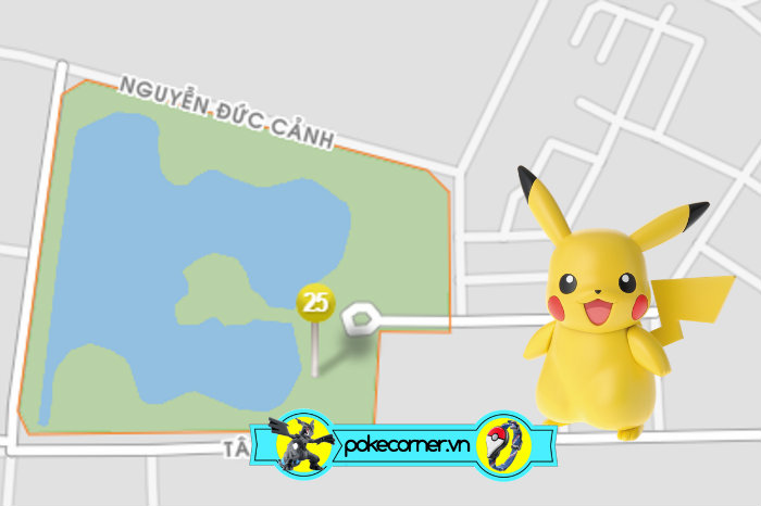 05 - Công viên Đền Lừ - Pikachu - 25 - PokeCorner - PokeCorner.vn - Pokemon GO Plus - Mô hình Pokemon Takara Tomy - Móc khóa Pokemon Metal charm