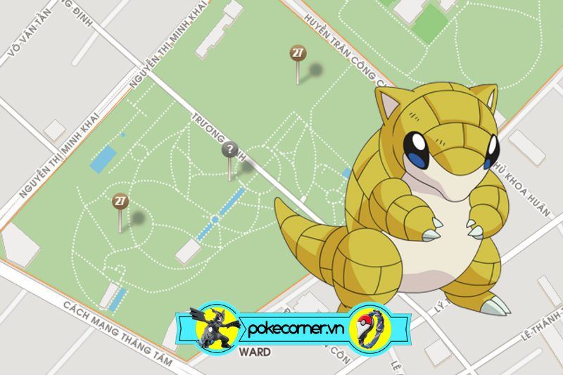 07 - Sandshrew - Công Viên Tao Đàn - PokeCorner.vn - Pokemon GO Plus - Móc khóa Pokemon - Mô hình Pokemon