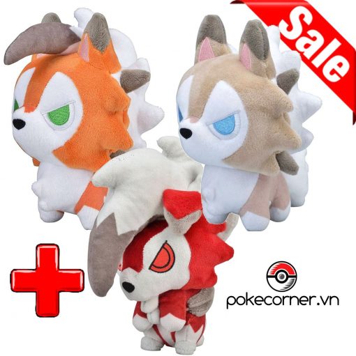 Gói Gấu bông Pokémon Lycanroc 3 Forms