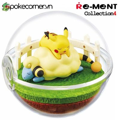 Quả Cầu Pokémon Re-Ment Pokémon Terrarium Collection 4 - Pikachu Mareep