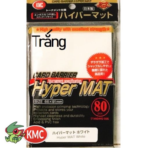 Sleeve Bọc bài nhựa mềm KMC Hyper MAT Màu Trắng